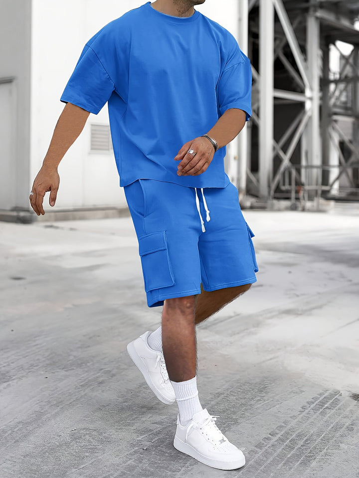 Set di Abbigliamento Sportivo da Uomo | Tessuto Traspirante | Comfort & Stile | T-Shirt & Shorts