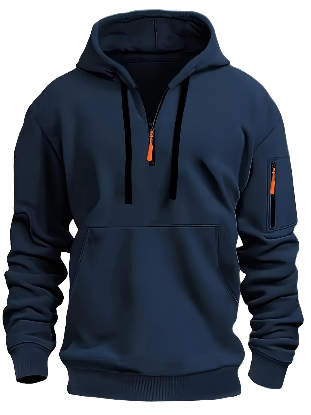 Felpa con cappuccio da uomo | Felpa calda | Stile minimalista | Poliestere | Autunno-Inverno