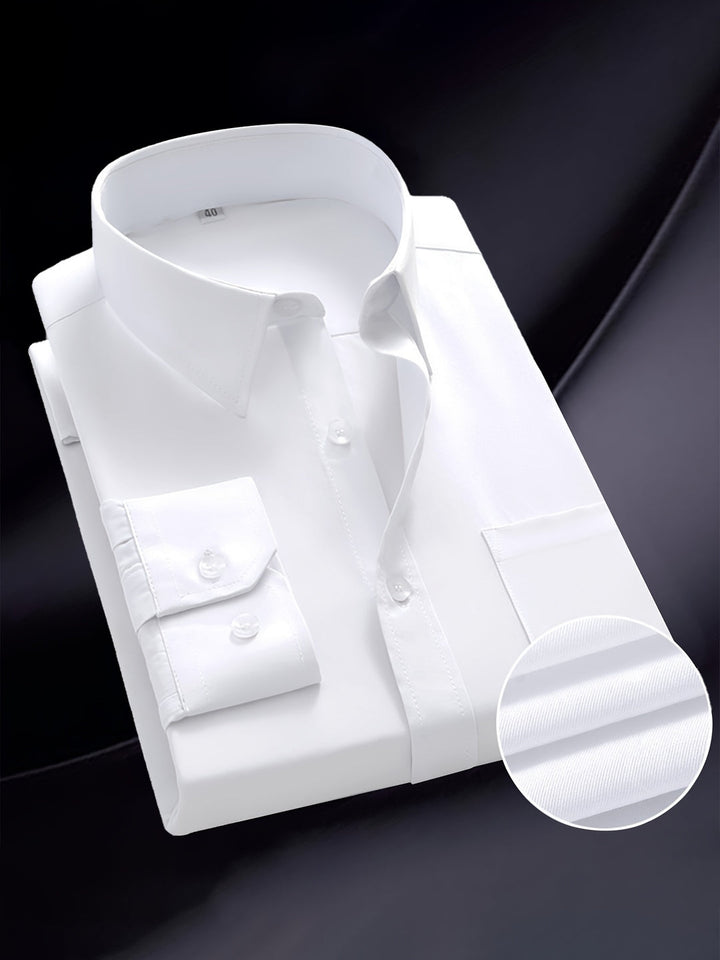Camicia da Uomo | Classica & Formale | Colore Unito | Miscela di Cotone e Poliestere