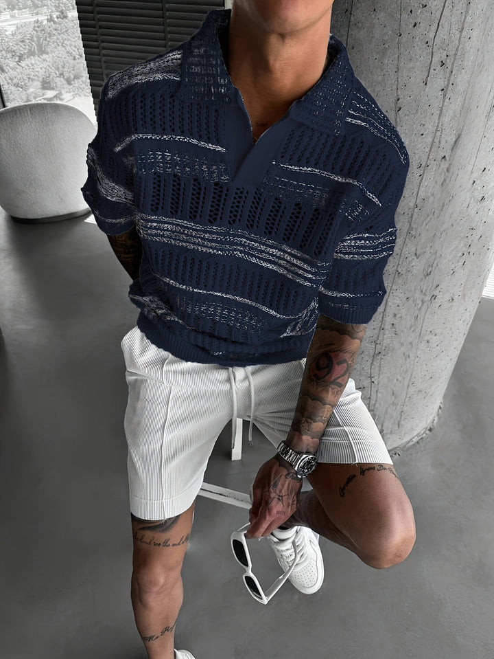 Polo da Uomo | Lavorazione a Maglia & Dettagli Cut-Out | Stile Streetwear | Autunno & Inverno