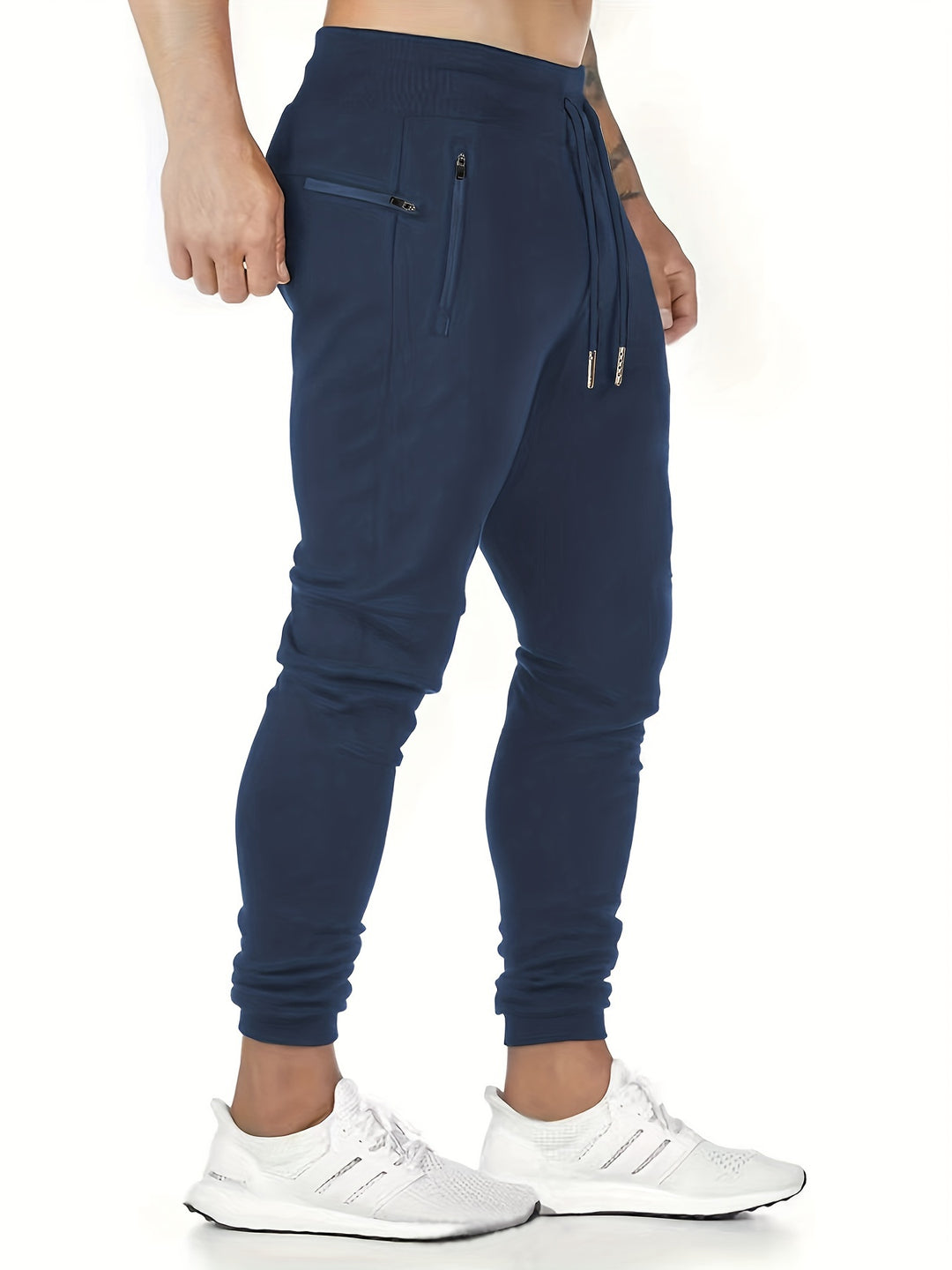 Pantaloni da Jogging Uomo | Leggeri & Traspiranti | Con Tasche con Zip & Coulisse