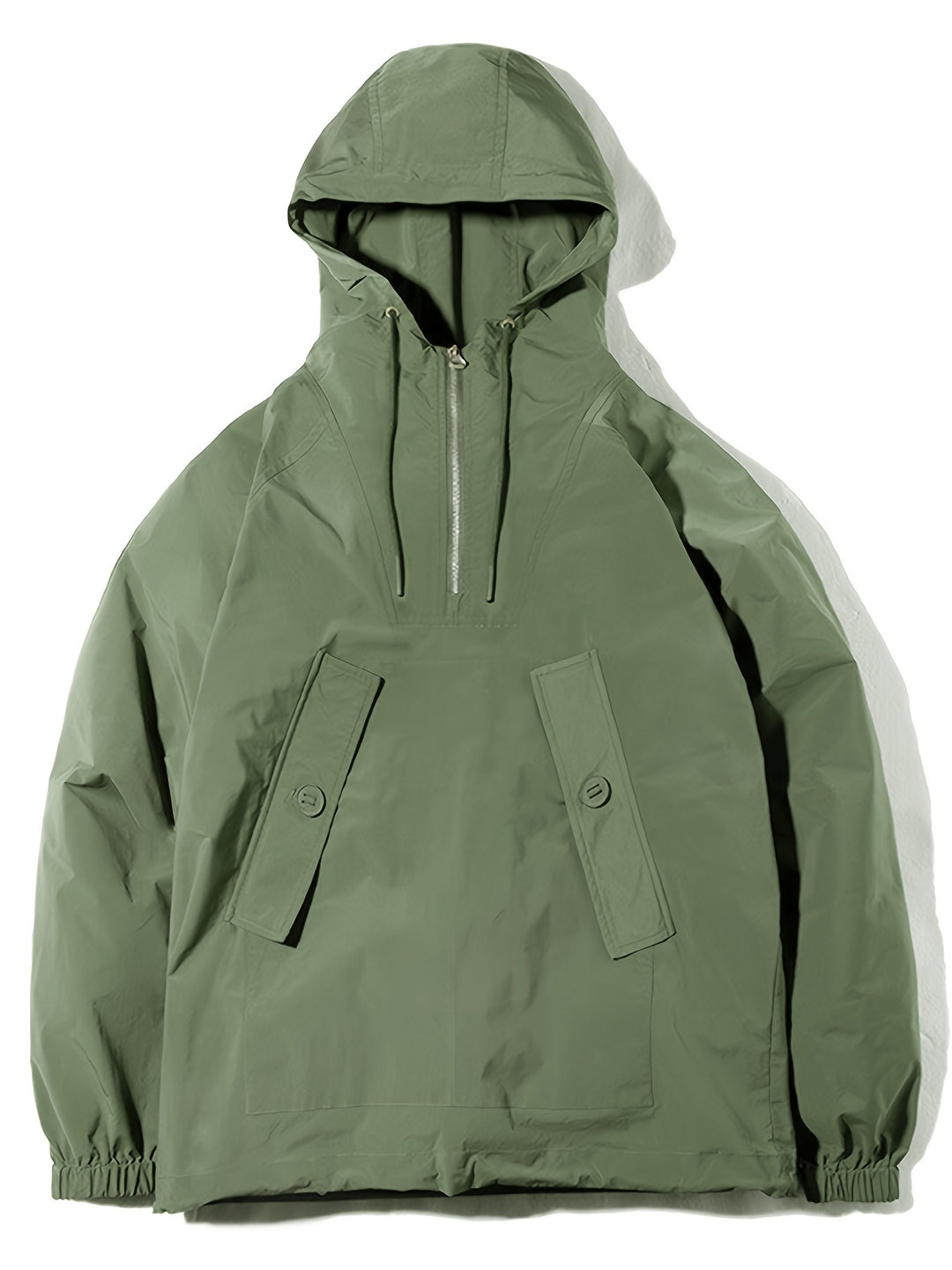 Giacca a Vento Uomo | Leggera & Impermeabile | Con Cappuccio & Tasche | Verde