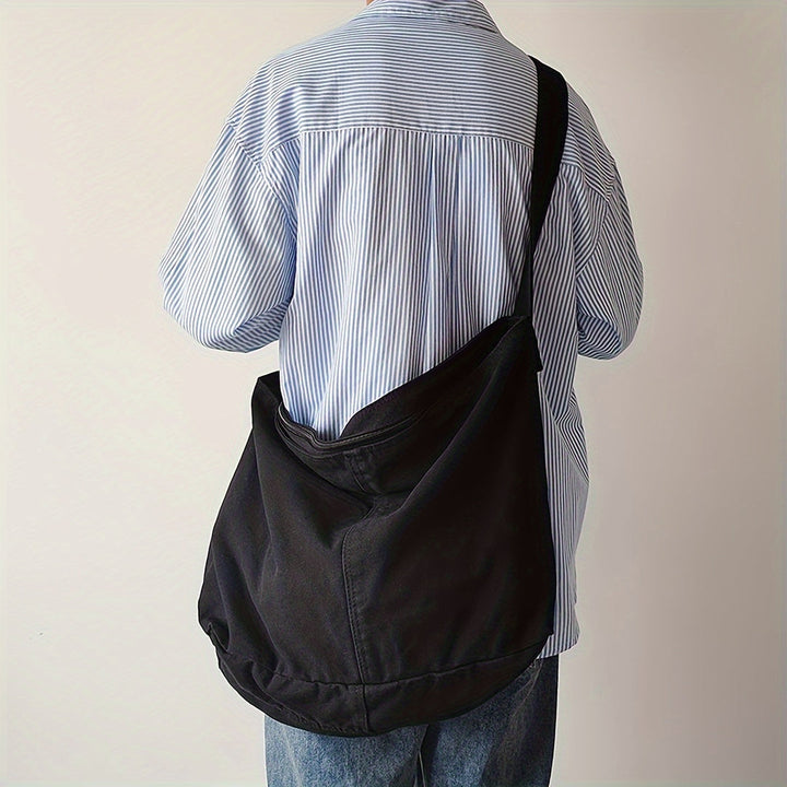 Borsa a Spalla da Uomo | Borsa a Tracolla in Canvas | Cintura Larga Regolabile | Minimalista e Sostenibile