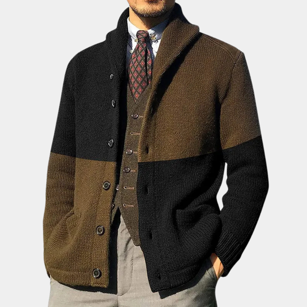 Cardigan lungo da uomo | Design classico | Chiusura con bottoni