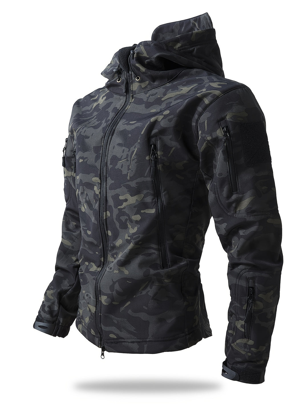 Giacca a vento da uomo | Traspirante & Tattica | Leggera & Elastica | Con Cappuccio & Zip