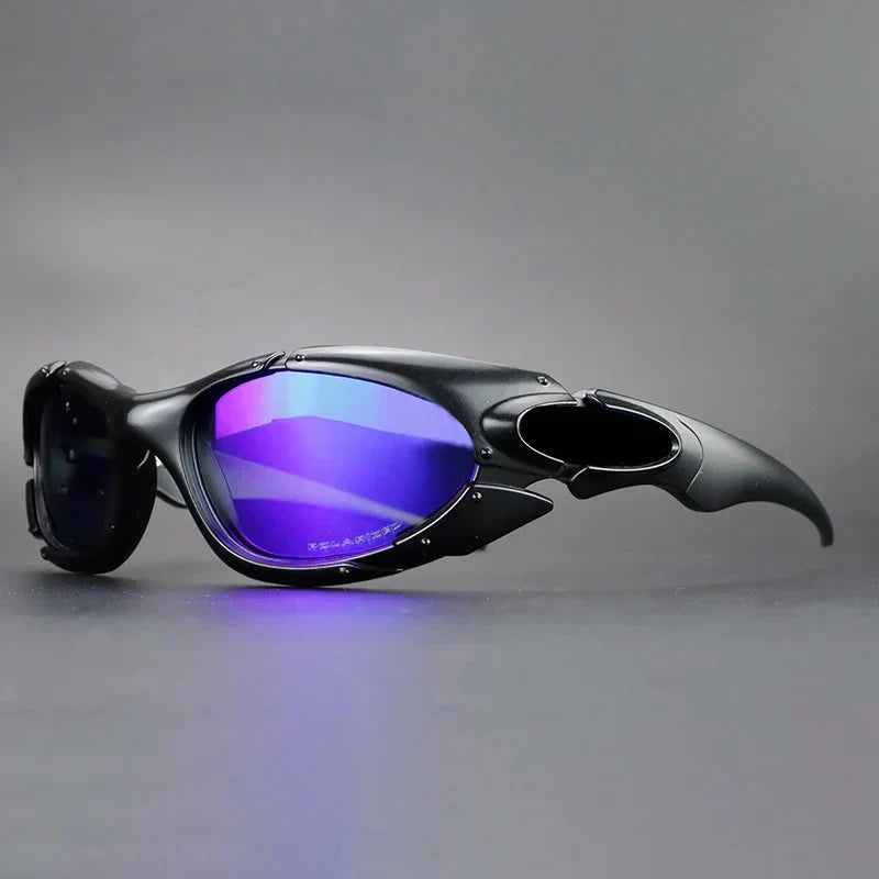 Occhiali da sole da uomo | Design aerodinamico & Polarizzati | Leggeri | Telaio in alluminio