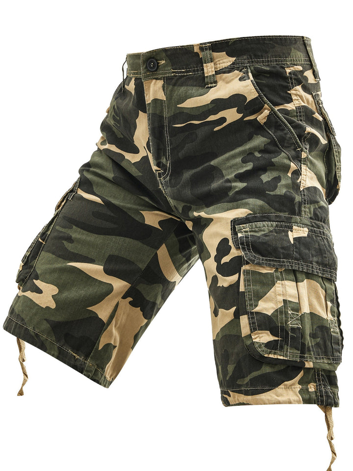 Pantaloni Cargo da Uomo | Camo e Molteplici Tasche | Cotone Leggero | Stile Street e Outdoor Estivo