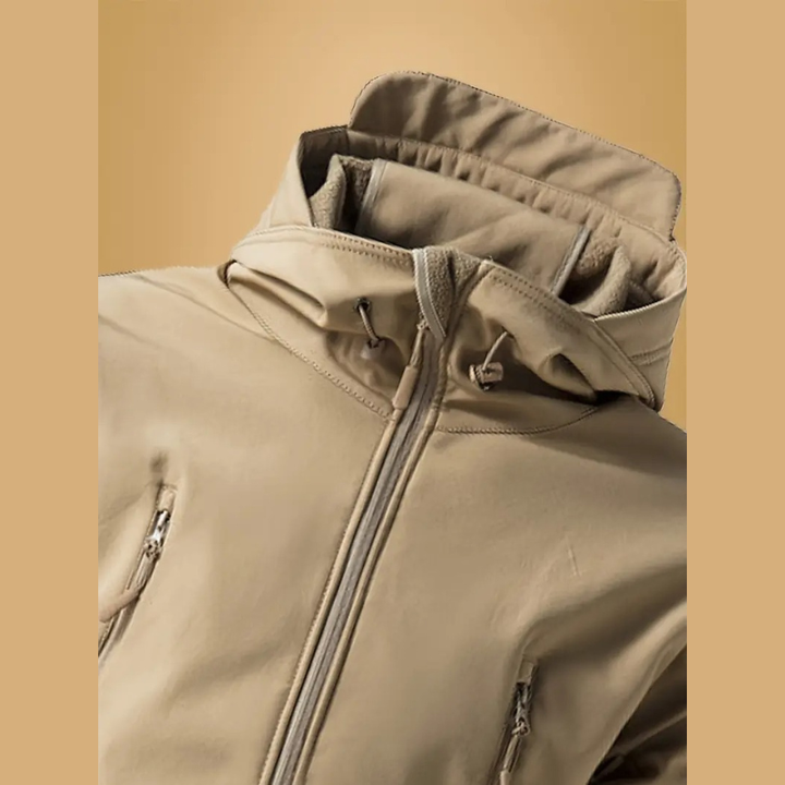 Giubbotto Uomo Invernale | Slim Fit Tattico | Softshell Antivento | Con Cappuccio