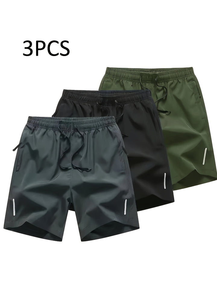 Shorts Sportivi da Uomo | Asciugatura Rapida & Traspirante | Corda di Regolazione & Tasche con Zip | Estate & Outdoor