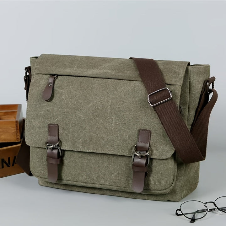 Borsa a Tracolla da Uomo | Robusta & Capiente con Scomparti Multipli | Tracolla Regolabile