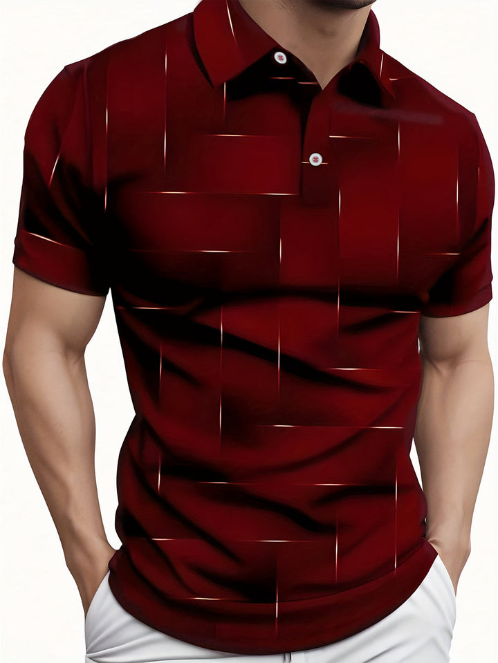 Camicia Uomo | Stampa Geometrica | Maniche Corte | Casual & Sportiva