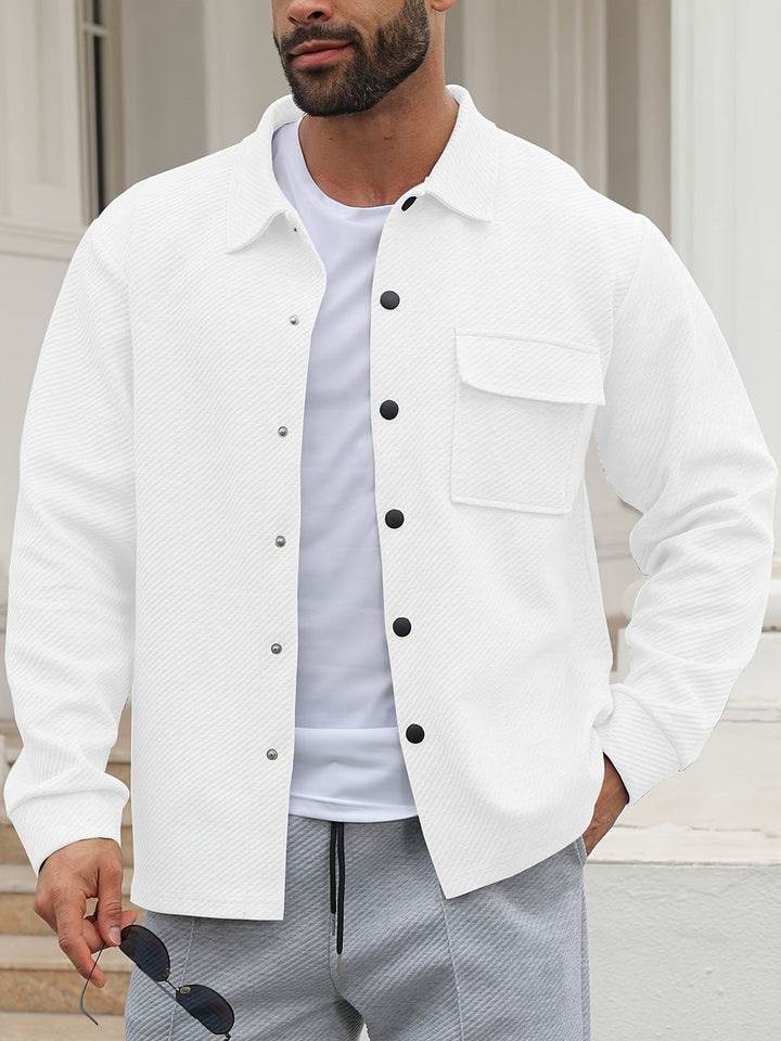Giacca Casual da Uomo | Casual & Modaiolo | Leggermente Elastico & Tessuto | Colore Unito