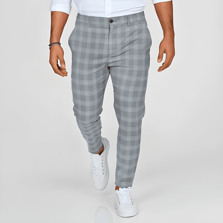 Pantaloni a Quadri da Uomo | Stile Vintage Streetwear | Slim Fit a Vita Media | Cotone & Poliestere