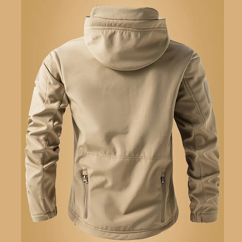 Giubbotto Uomo Invernale | Slim Fit Tattico | Softshell Antivento | Con Cappuccio