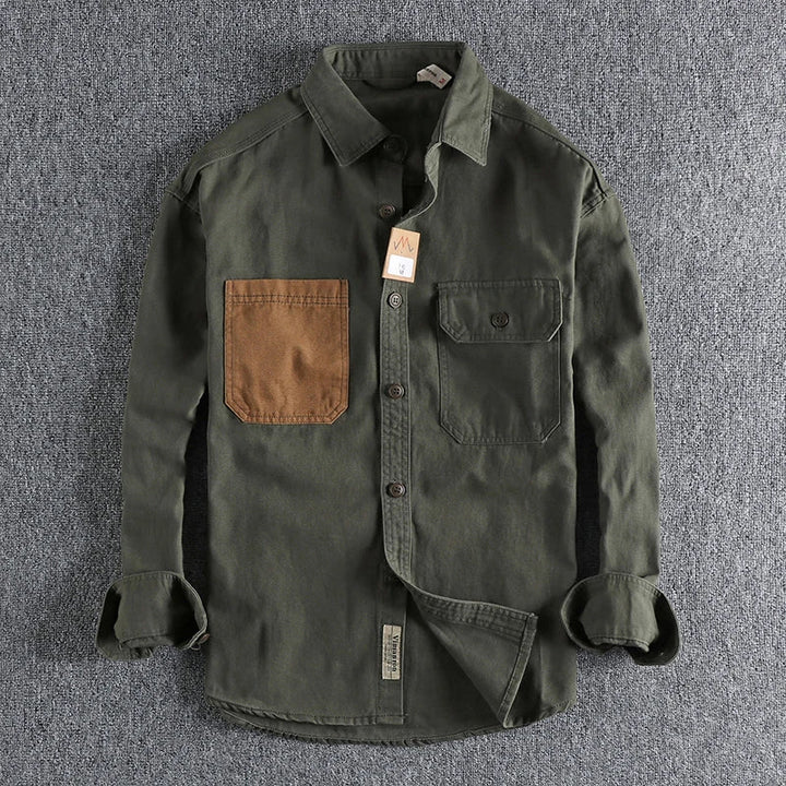 Camicia da Uomo | Cotone Lavato & Finitura Lavata | Look Retro | Primavera & Casual