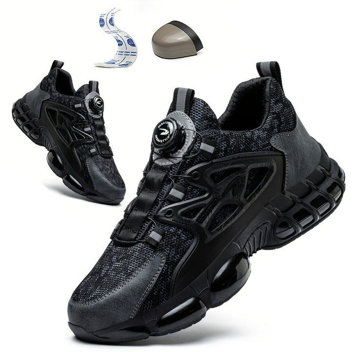 Scarpe di Sicurezza per Uomo | Punta in Acciaio & Protezione Antiperforazione | Traspirante & Antiscivolo | Suola in TPU