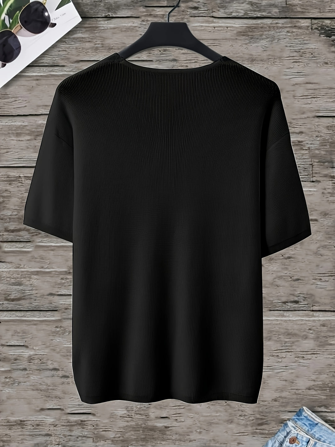 T-shirt Uomo | Tessuto Magliato Leggero | Vestibilità Larga | Abbigliamento Estivo Casual