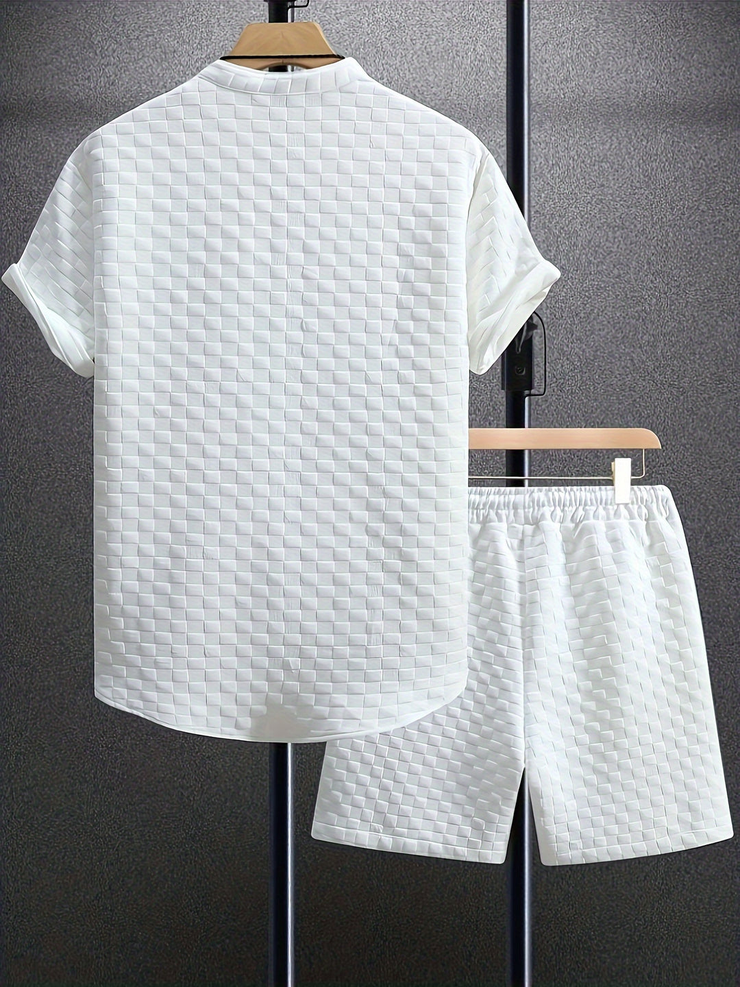 Completo Casual 2 Pezzi per Uomo | Set Elegante con Collo Revers e Tessuto Elastico