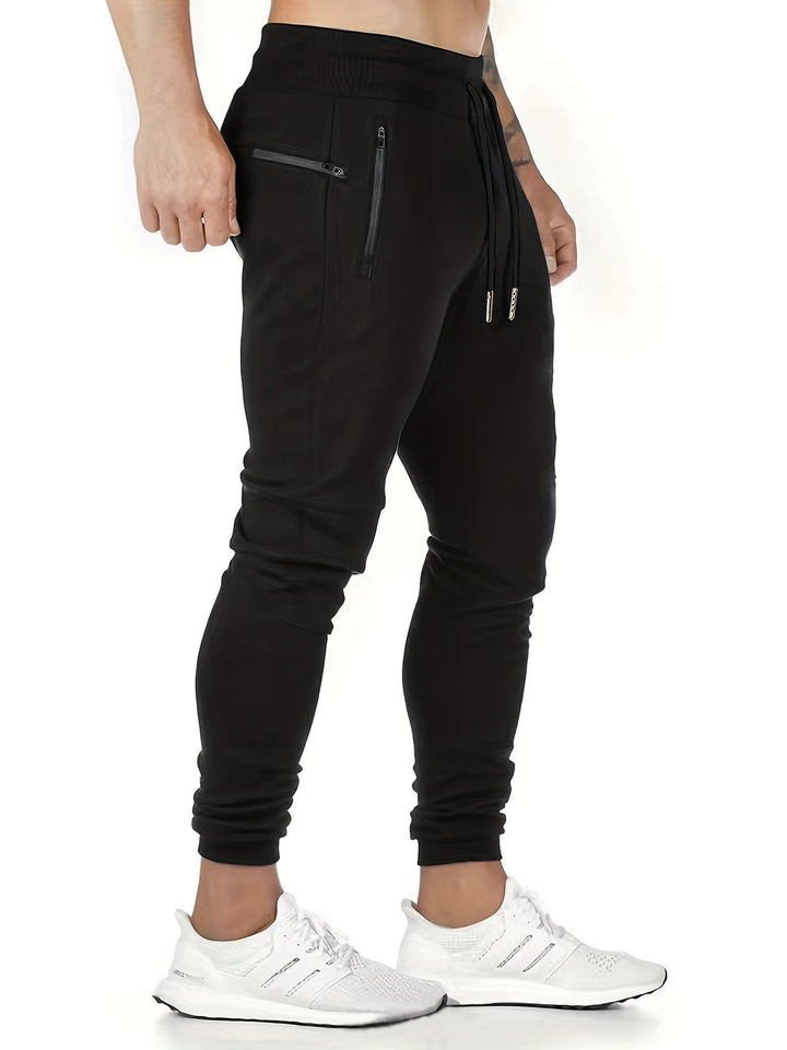 Pantaloni da Jogging Uomo | Leggeri & Traspiranti | Con Tasche con Zip & Coulisse