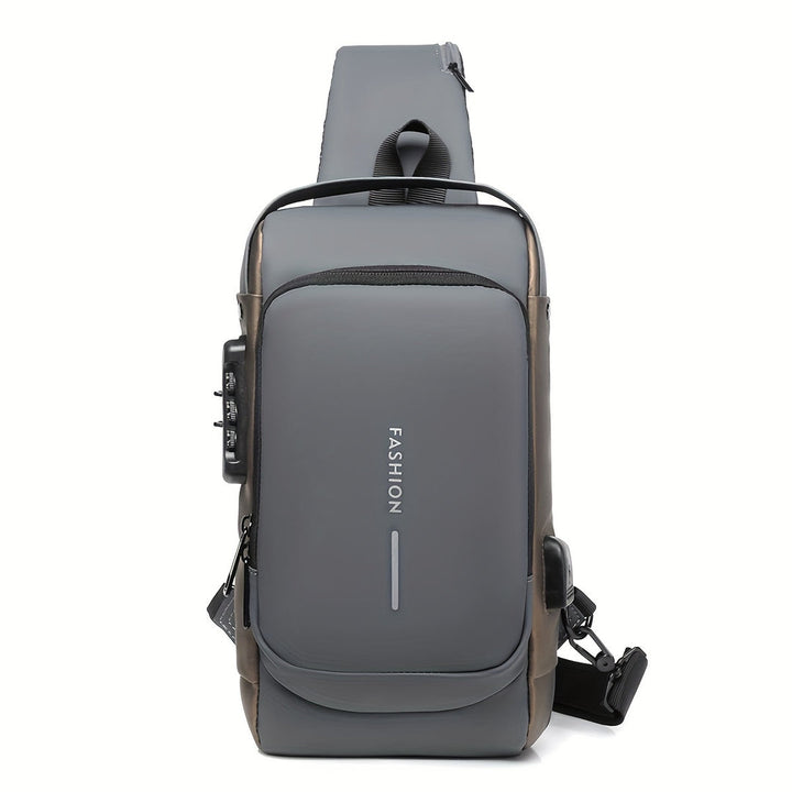 Borse a Tracolla per Uomini | Antifurto & Porta di Ricarica USB | Moto & Sport all'Aria Aperta | Tessuto Oxford Durevole
