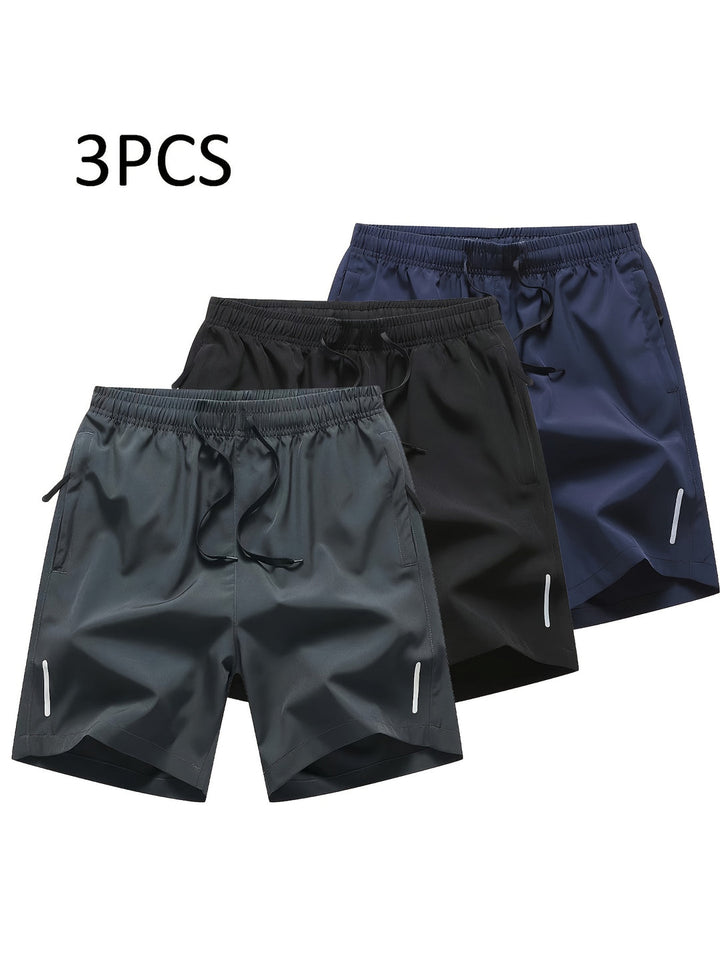 Shorts Sportivi da Uomo | Asciugatura Rapida & Traspirante | Corda di Regolazione & Tasche con Zip | Estate & Outdoor