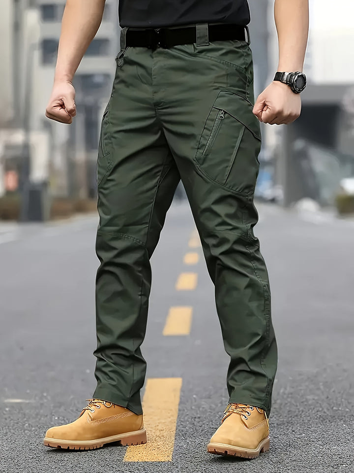 Pantaloni Cargo Tattici per Uomini | Poliestere Durevole | Più Tasche | Per Escursionismo e Avventure All'aperto