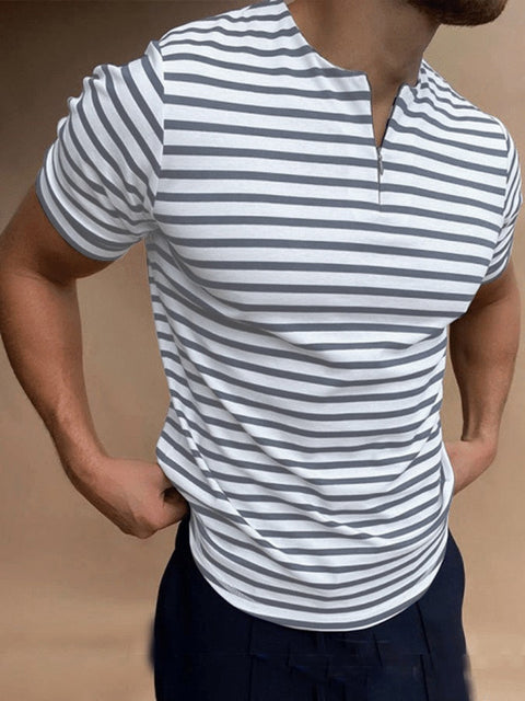 T-shirt Uomo | Collo O & Tessuto Broadcloth | Cotone & Poliestere | Stile Casual Primavera & Estate