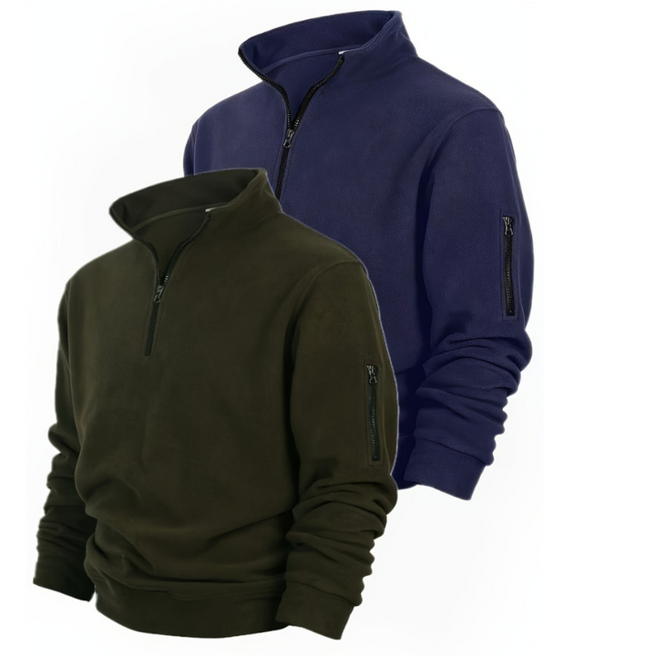 Maglioni Uomo | Felpa Henley a 2 pezzi con mezza zip | Casual