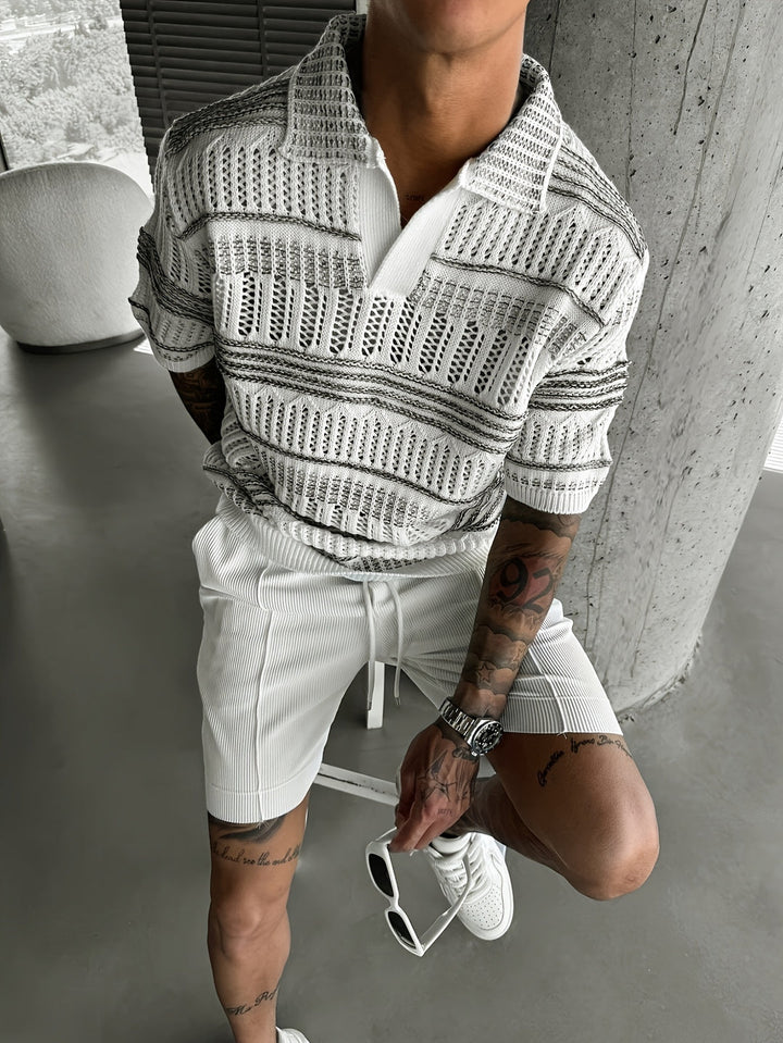 Polo da Uomo | Lavorazione a Maglia & Dettagli Cut-Out | Stile Streetwear | Autunno & Inverno