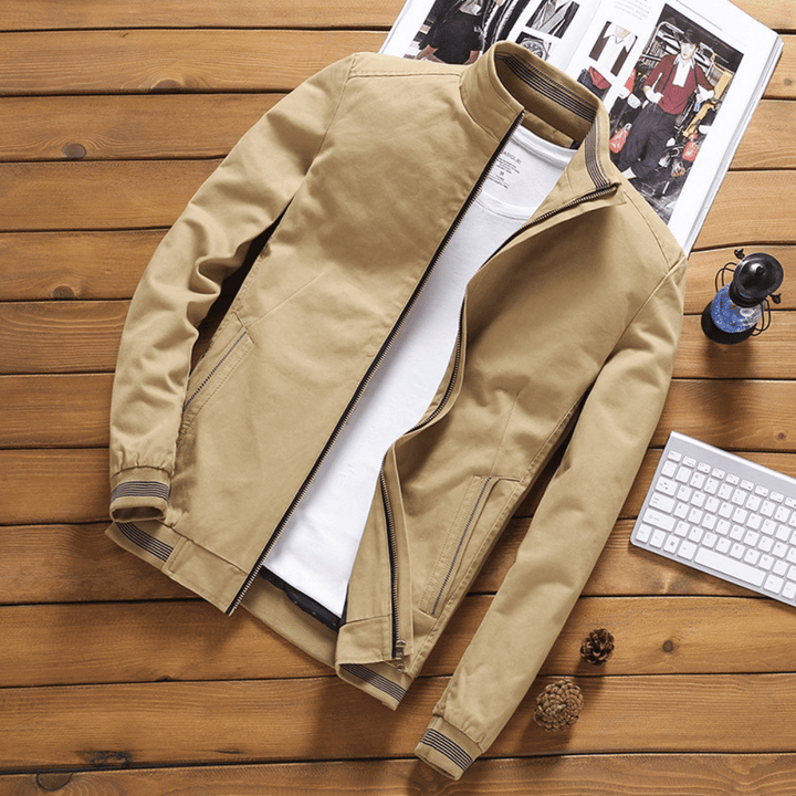 Giacca Uomo | Slim Fit in Cotone | Zip Frontale & Tasche Laterali | Modello Corto