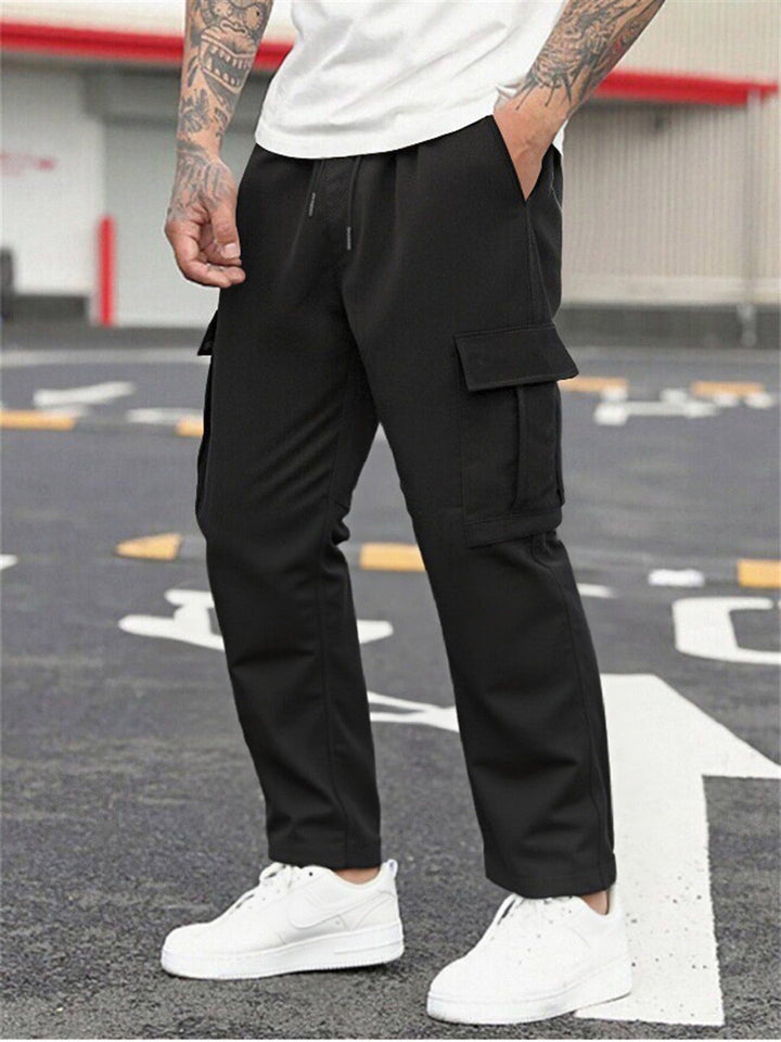 Pantaloni Cargo Uomo | Vestibilità Larga | Tasche a Patta | Casual Primavera