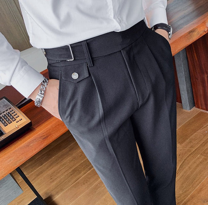 Pantaloni Uomo | Slim Fit | Stile Casual Elegante Inglese | Modello Uniforme e Dritto