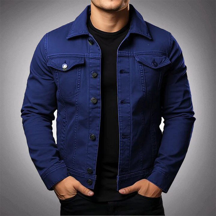 Giacca di Jeans Classica | Sostenibile & Stile | Cotone Versatile | Uomini