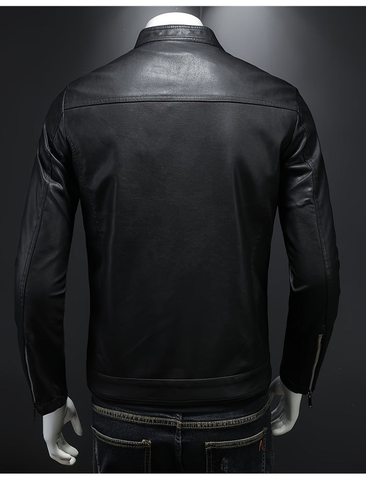 Giacca da uomo casual | Collo alto elegante | Zip frontale e tasche