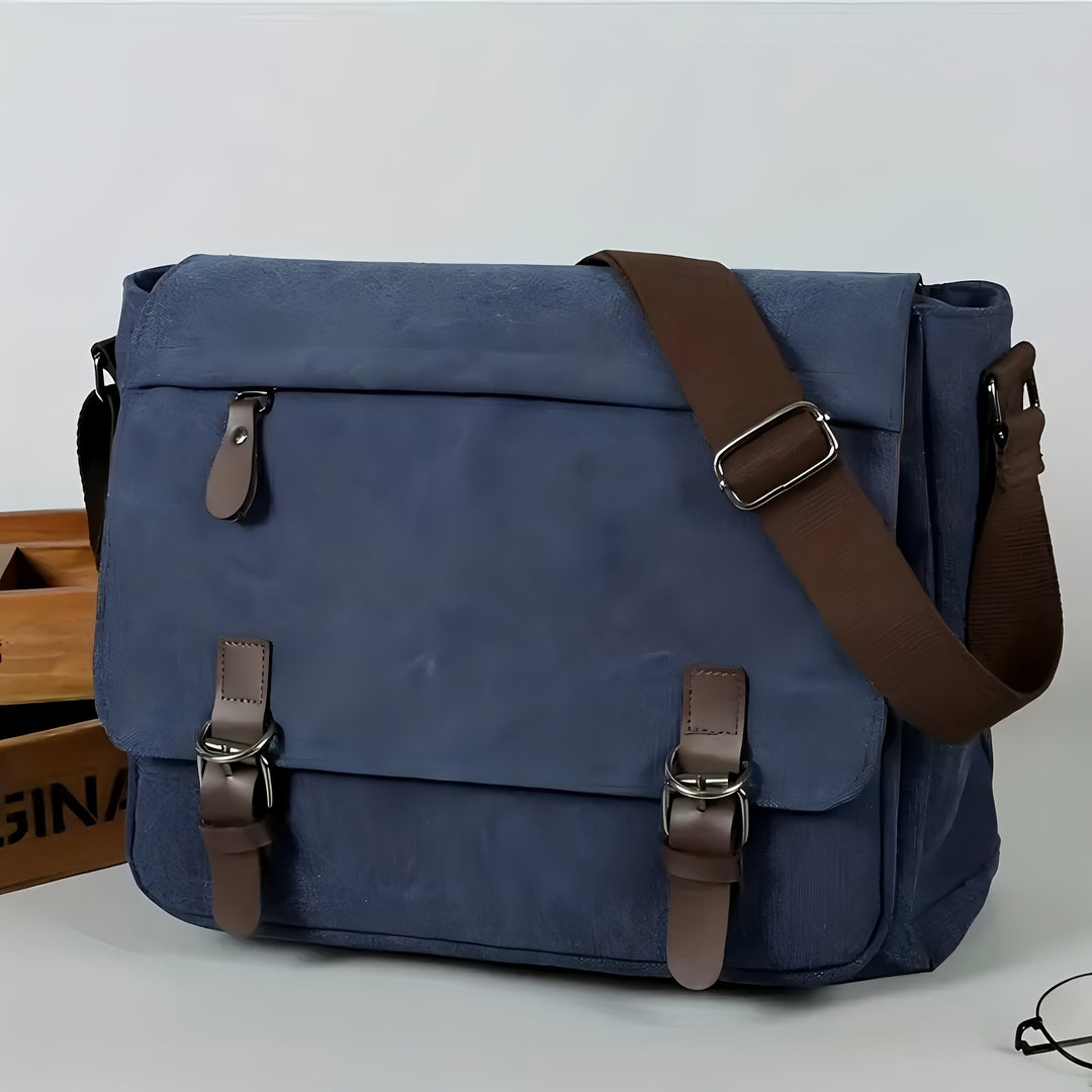 Borsa a Tracolla da Uomo | Robusta & Capiente con Scomparti Multipli | Tracolla Regolabile