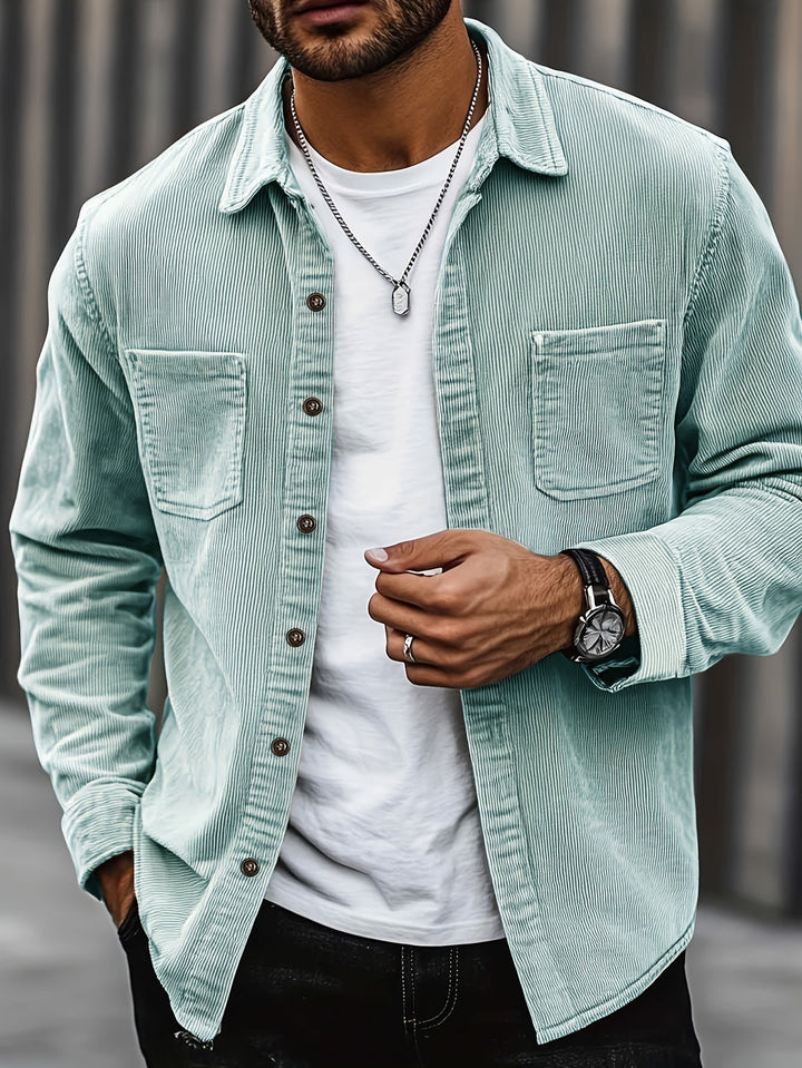 Giacca casual da uomo | Maniche lunghe con bottoni | Collo con revers | Stile urbano