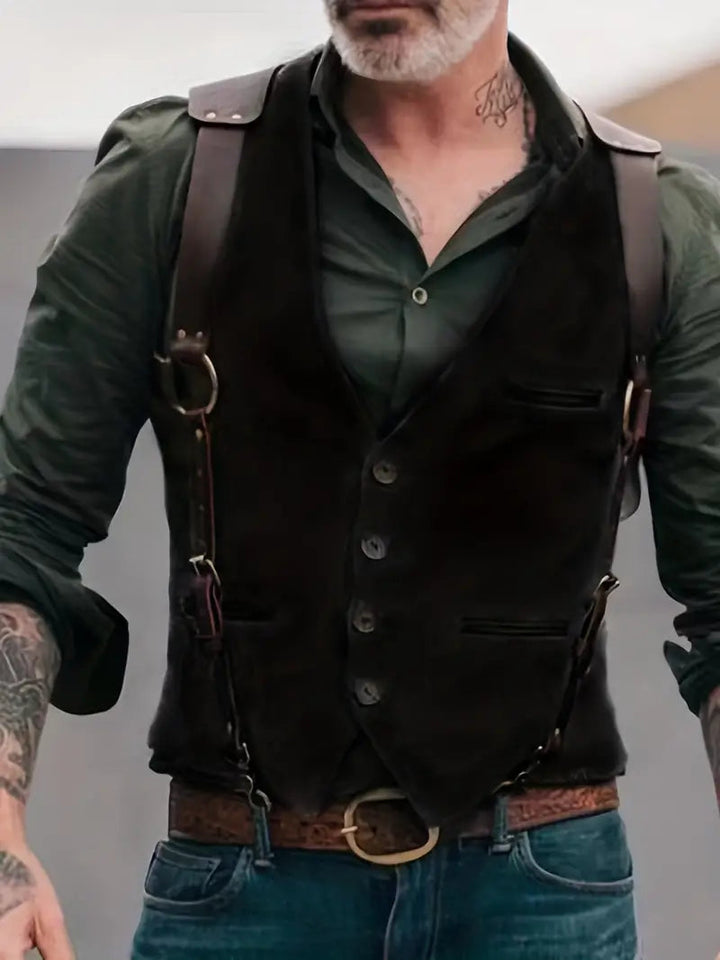 Gilet da Uomo Vintage | Giacca Reversibile Patchwork