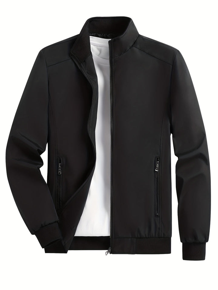 Giacca Leggera da Uomo | Antivento con Zip | Colletto Alto | Poliestere