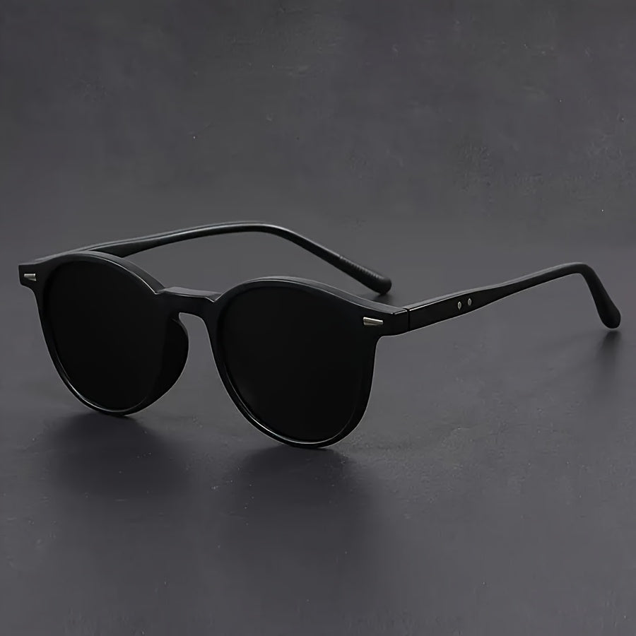 Occhiali da sole da uomo | Montatura rotonda leggera | Design tartaruga retrò | Streetstyle e casual