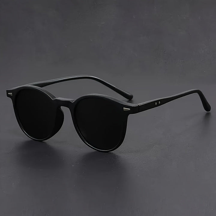 Occhiali da sole da uomo | Montatura rotonda leggera | Design tartaruga retrò | Streetstyle e casual