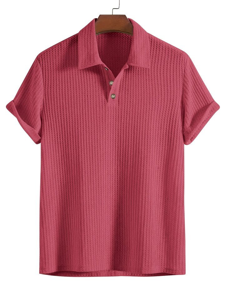 Camicia da Uomo a Costine | Morbida & Traspirante | Stretch & Maniche Corte