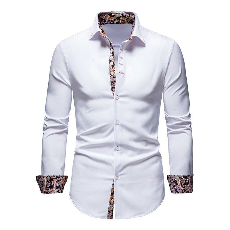 Camicia da Uomo | Moderna ed Elegante | Comfort in Cotone | Vestibilità Slim