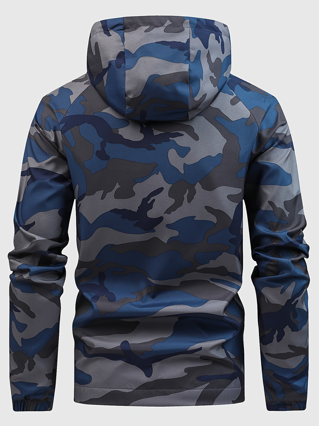 Giacca a vento da uomo | Stampa camouflage & Cappuccio | Sostenibile & Funzionale
