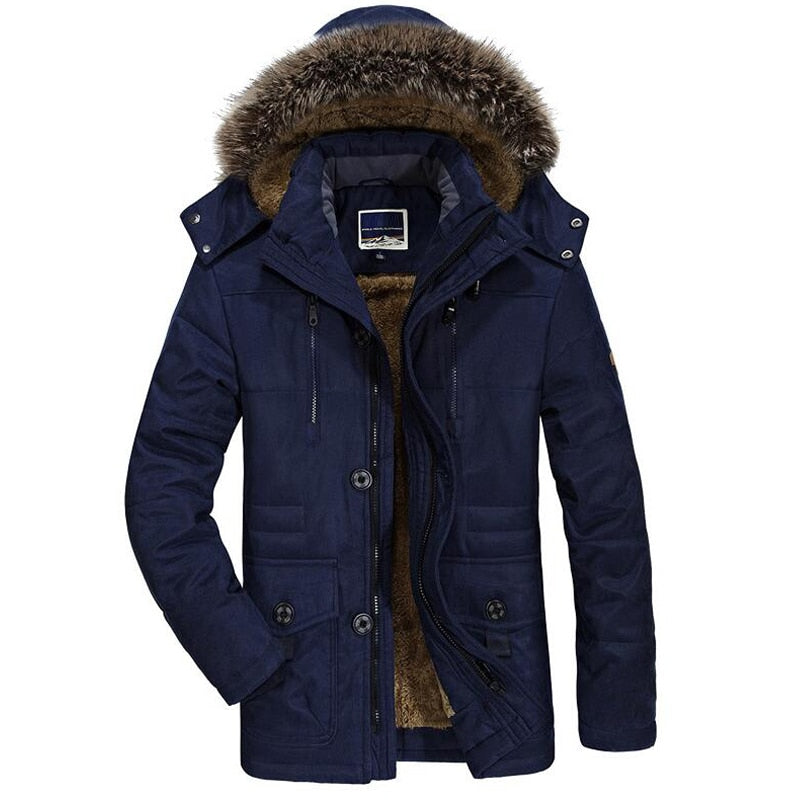 Parka Uomo Invernale | Cappuccio Pelliccia Sintetica Caldo