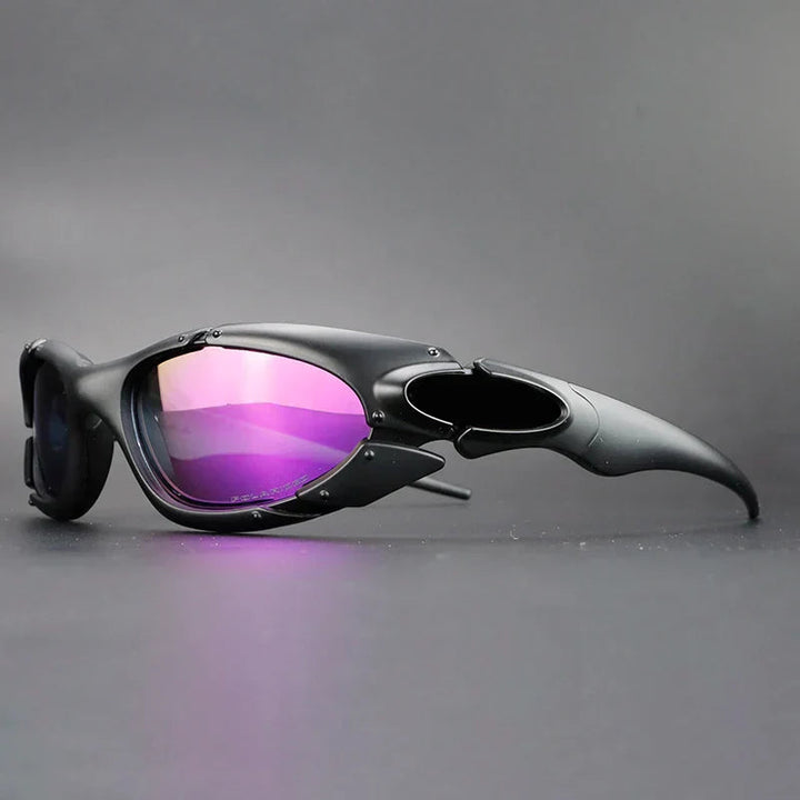 Occhiali da sole da uomo | Design aerodinamico & Polarizzati | Leggeri | Telaio in alluminio