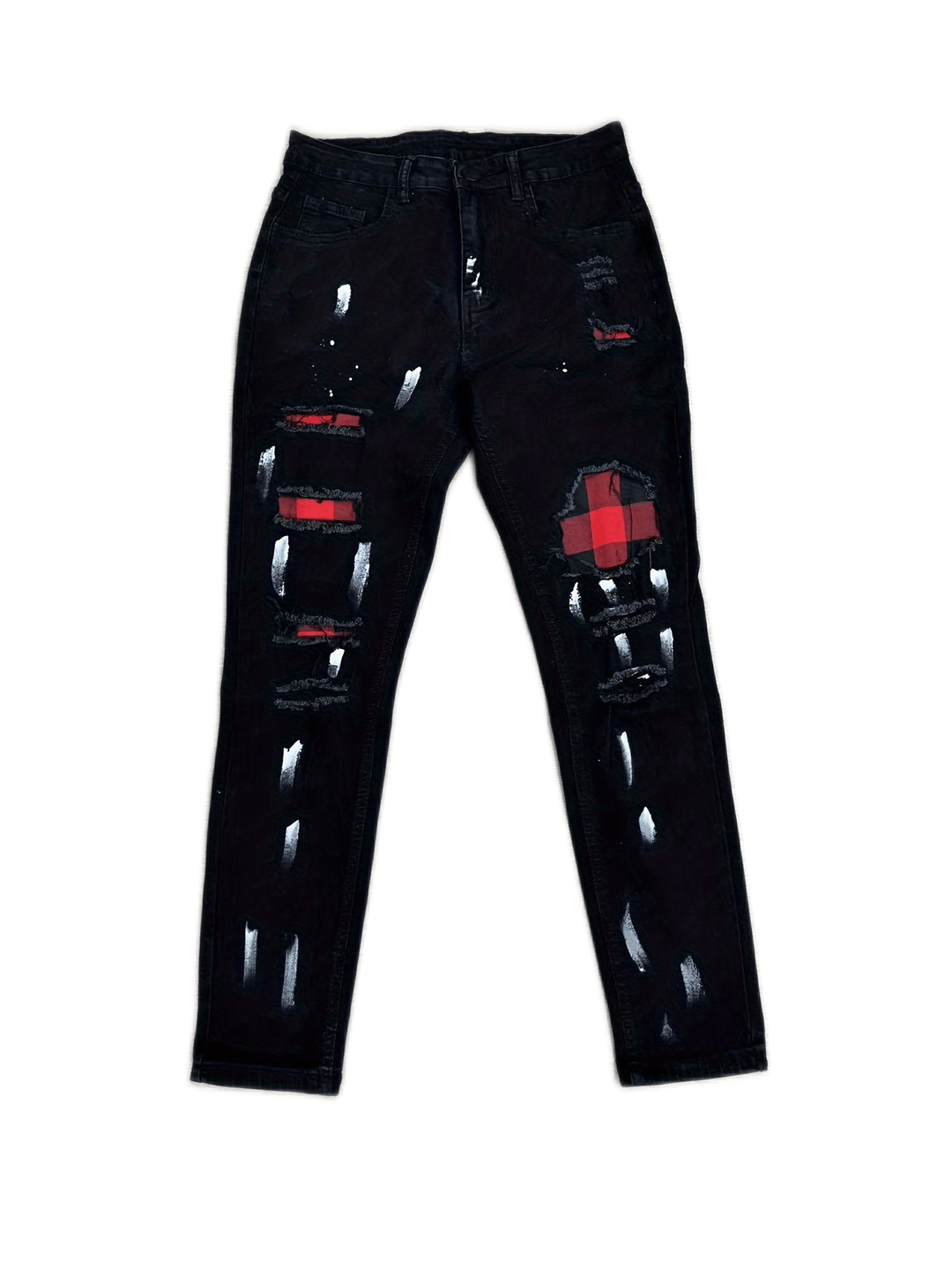 Jeans Patchwork da Uomo | Vestibilità Slim | Denim Stretch | Stile Trendy