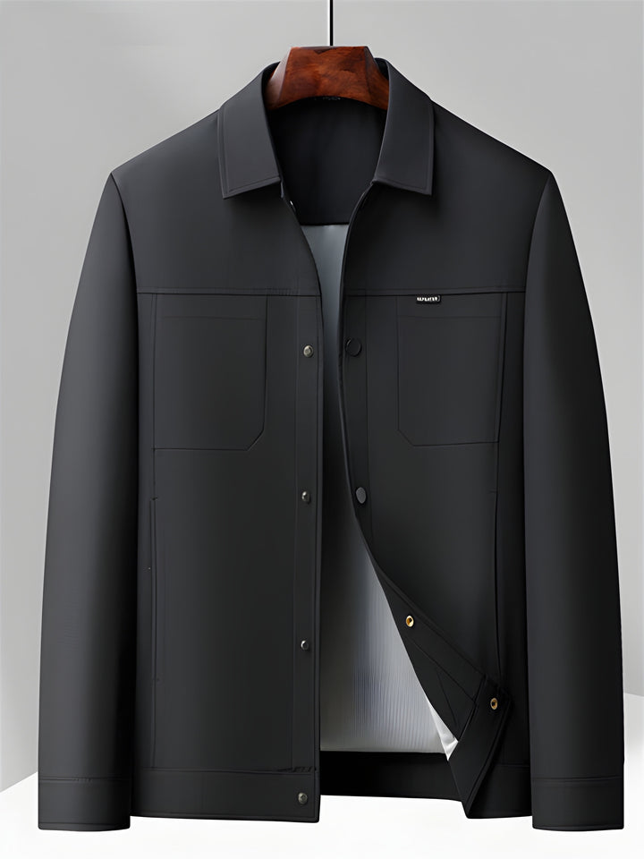 Giacca da uomo | Cappotto business casual | Revers classico | Tessuto resistente | Poliestere
