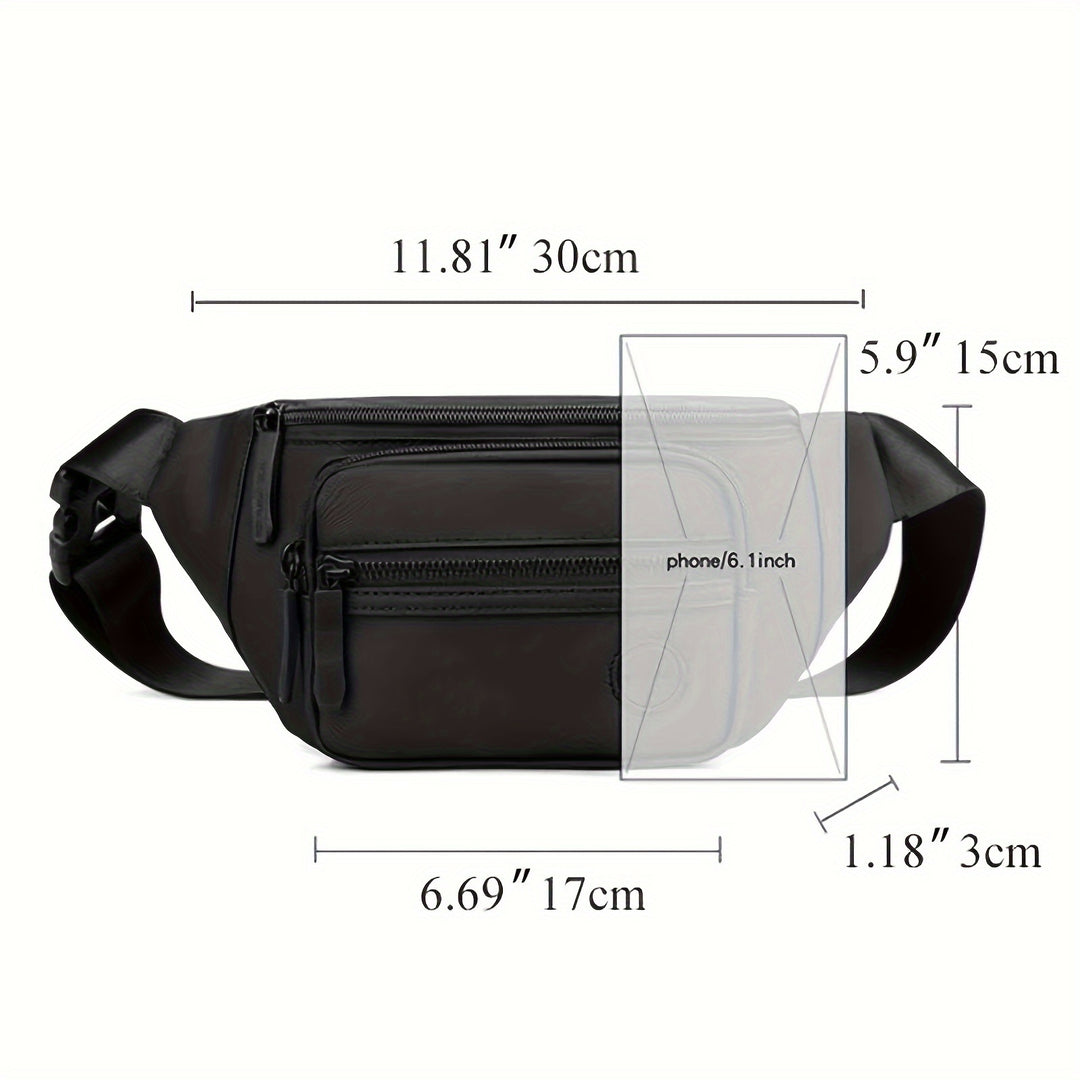 Borsa a Vita da Uomo | Multifunzionale & Impermeabile | Esterno & Sport | Nylon | Diverse Tasche