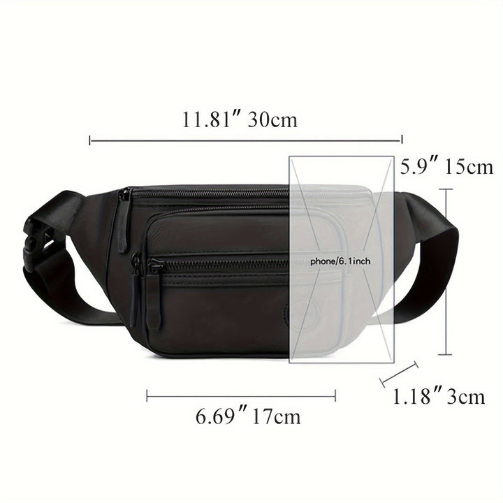 Borsa a Vita da Uomo | Multifunzionale & Impermeabile | Esterno & Sport | Nylon | Diverse Tasche