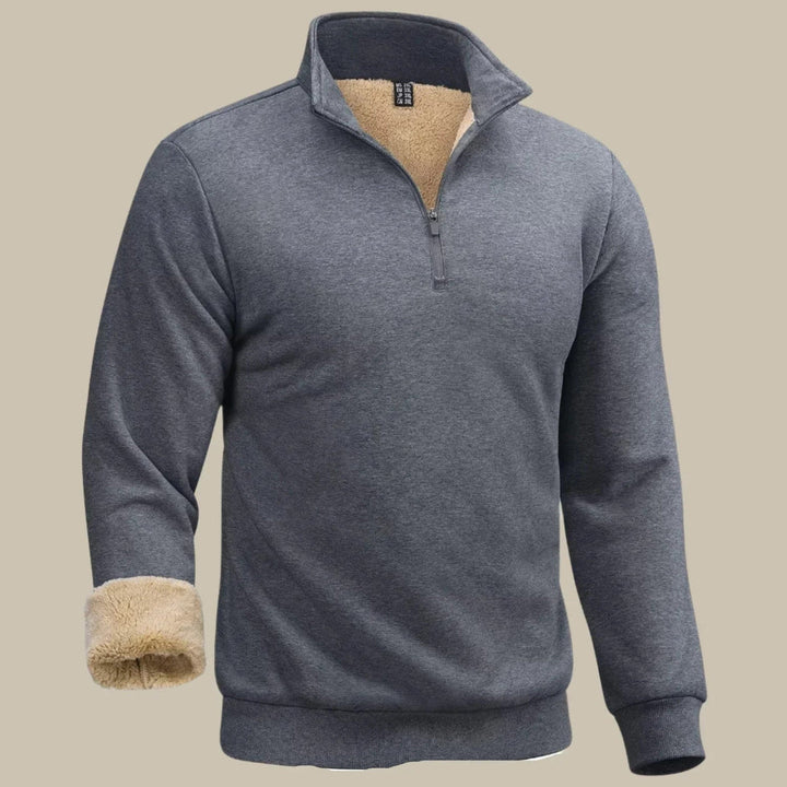 Maglione da uomo con zip | Collo alto | Spesso e caldo